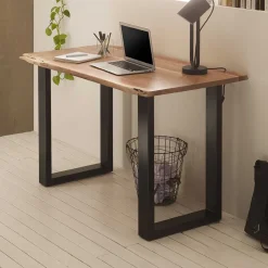 Industrial Schreibtisch mit Baumkante Akazie - Amlina