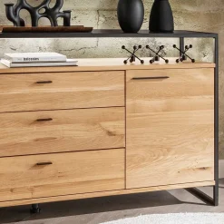 Industrial Sideboard aus Wildeiche Massivholz - Manarola
