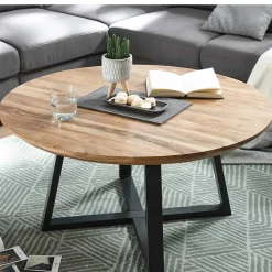 Industrial Sofatisch aus Akazie Massivholz - Mexicano