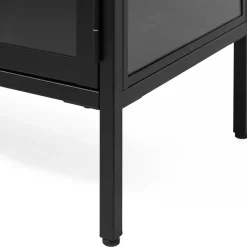 Industrial Vitrine aus Metall in Schwarz - Sitra