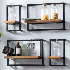 Industrial Wandregal Kombi - Mendoza I (vierteilig)