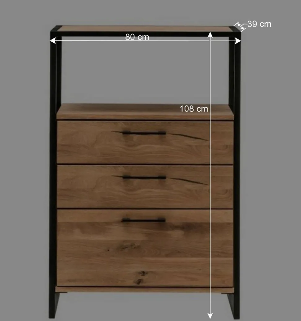 Industrial-Design-Highboard mit Ablage - Ingbo