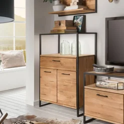 Industrial-Kommode aus Wildeiche Massivholz - Ingbo