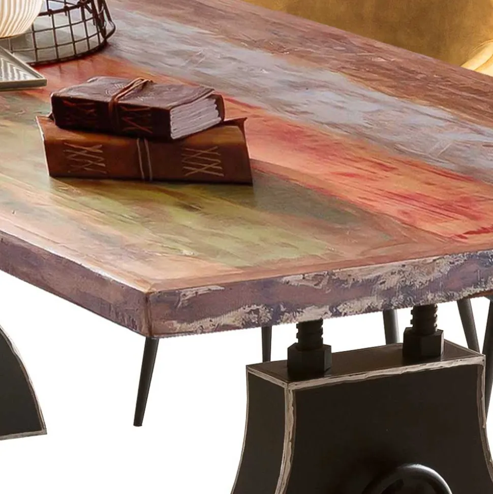 Industrialtisch mit Shabby Chic Altholz - Mutano