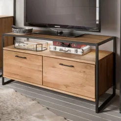 Industrial-TV-Board aus Wildeiche Massivholz - Ingbo