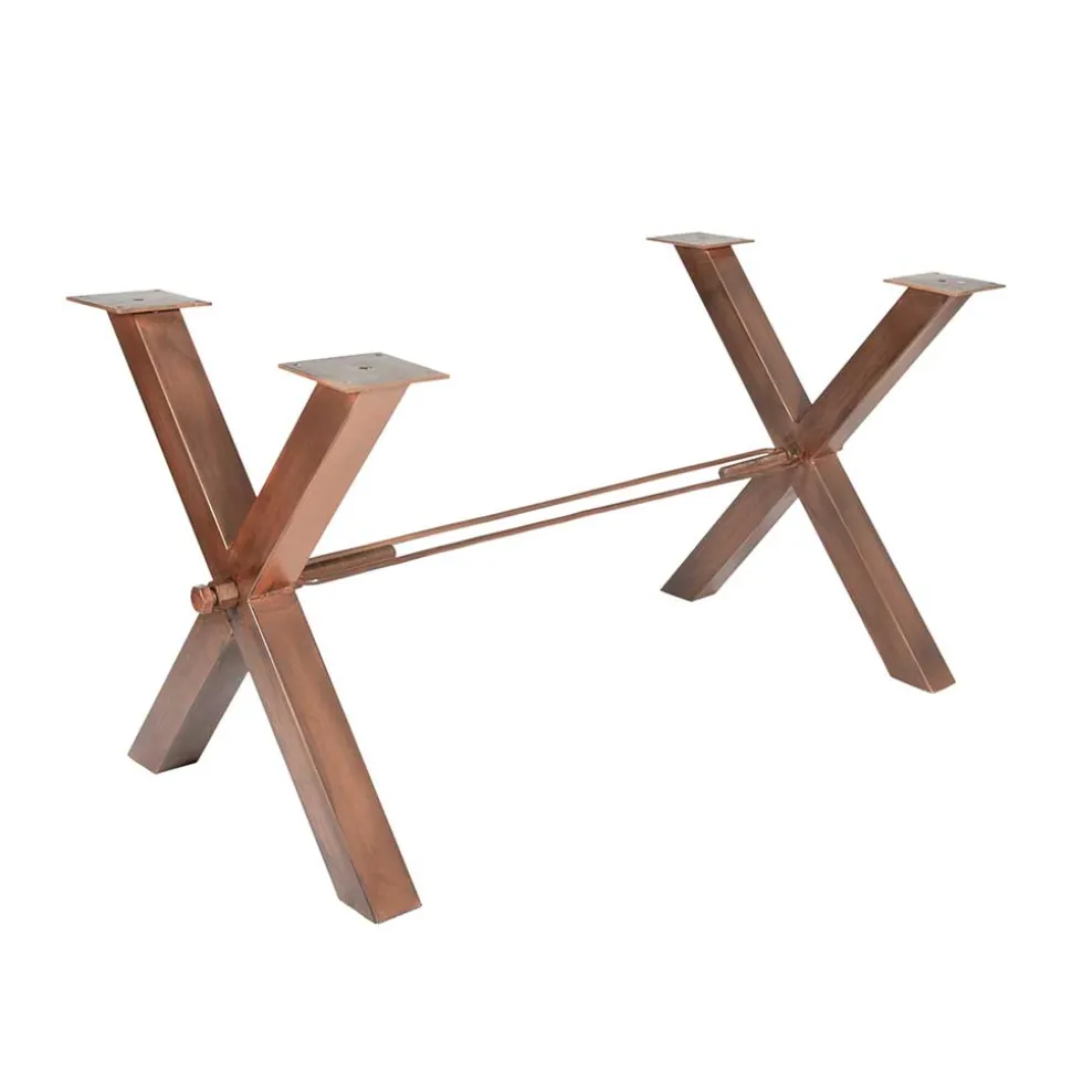 Industrie Esstisch Valcmeris in Braun Bunt