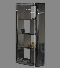 Industry Design Regal mit Alu Oberfläche - Pilot