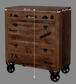 Industry Garderobenmöbel Indri aus Mangobaum Massivholz (sechsteilig)