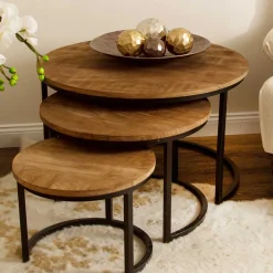 Industry 3-Satz-Tisch in Rund - Minia (dreiteilig)