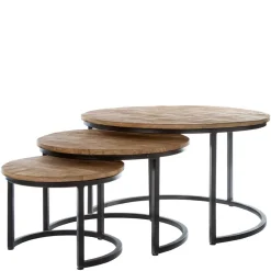 Industry 3-Satz-Tisch in Rund - Minia (dreiteilig)