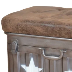 Industry Sitzhocker mit Truhe Capa gepolstert