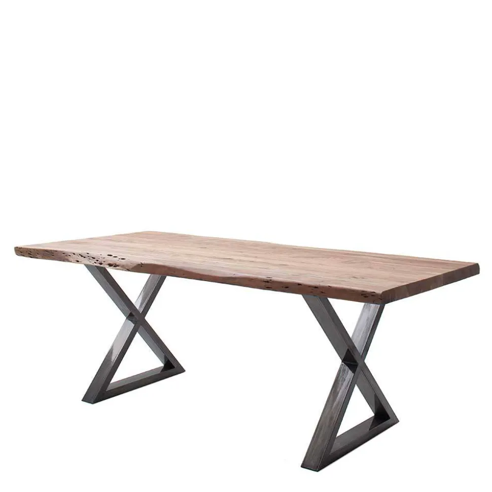 Industry Style Esstisch mit Baumkanten - Lymesca