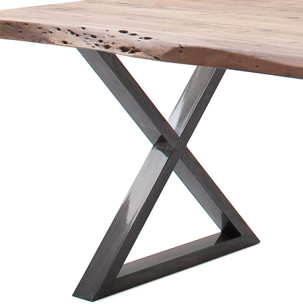 Industry Style Esstisch mit Baumkanten - Lymesca