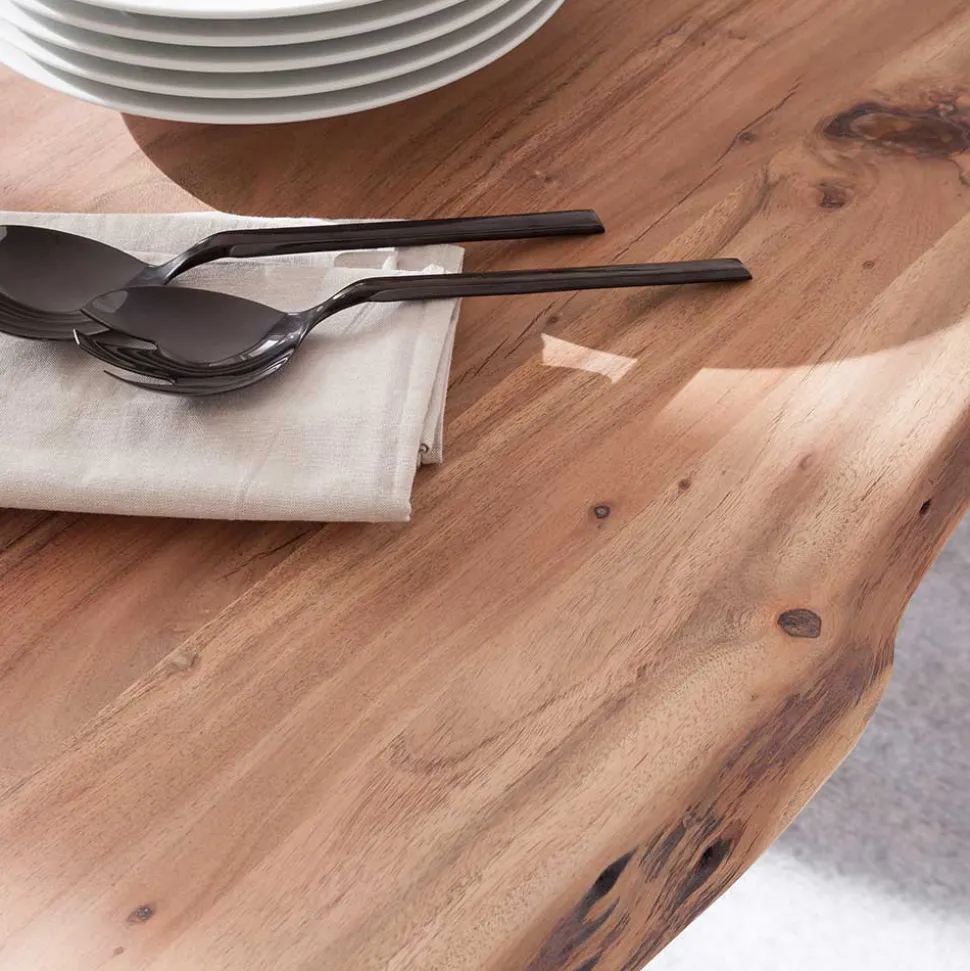 Industry Style Esstisch mit Baumkanten - Lymesca