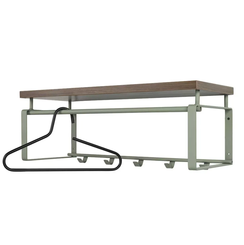 Industry Wandgarderobe in Graugrün Stahl - Studiana