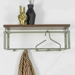 Industry Wandgarderobe in Graugrün Stahl - Studiana