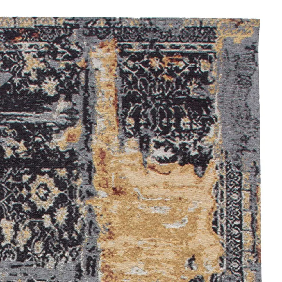 Interessant gemusterter Teppich in Blau Beige - Mailak