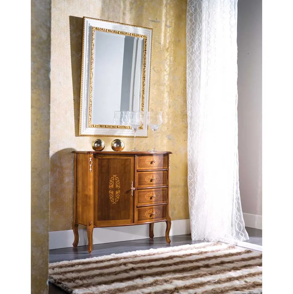 Italienische Barock Kommode Natale mit Nussbaum Furnier