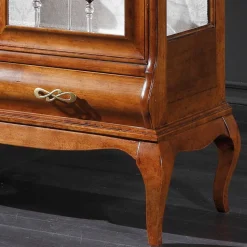 Italienische Doppeltür Vitrine in Nussbaumfarben - Motiz