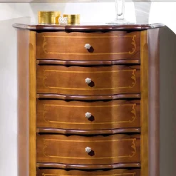 Italienische Hochkommode Dentro mit 5 Schubladen