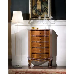 Italienische Hochkommode Dentro mit 5 Schubladen