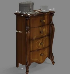 Italienische Kommode in Nussbaum - Carlenna III