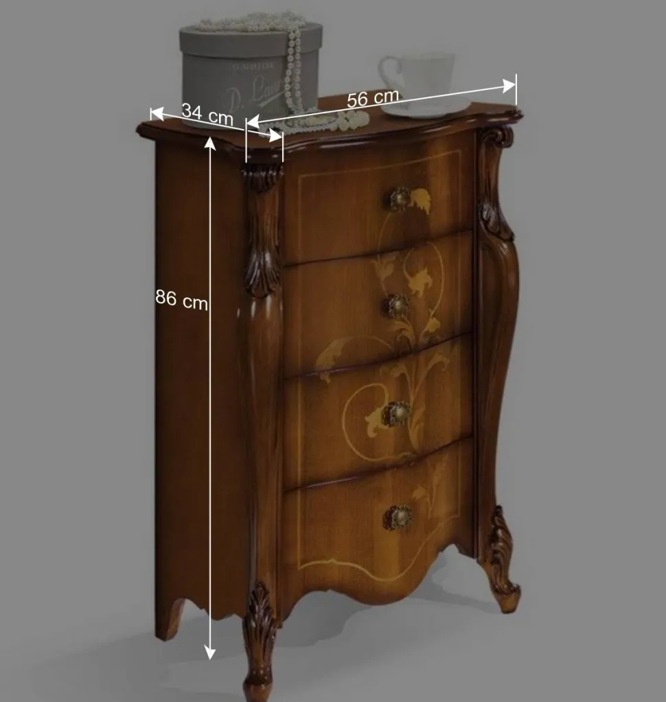 Italienische Kommode in Nussbaum - Carlenna III