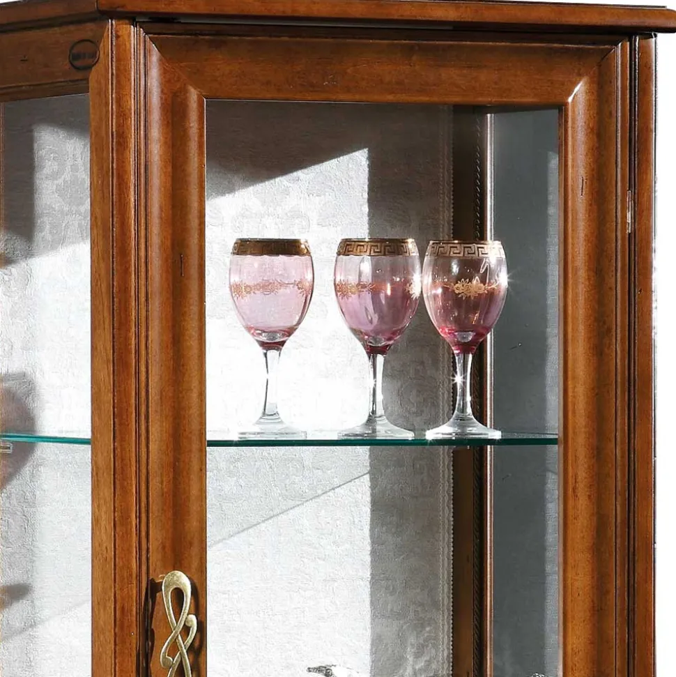 Italienische Vitrine in Nussbaumfarben - Motiz