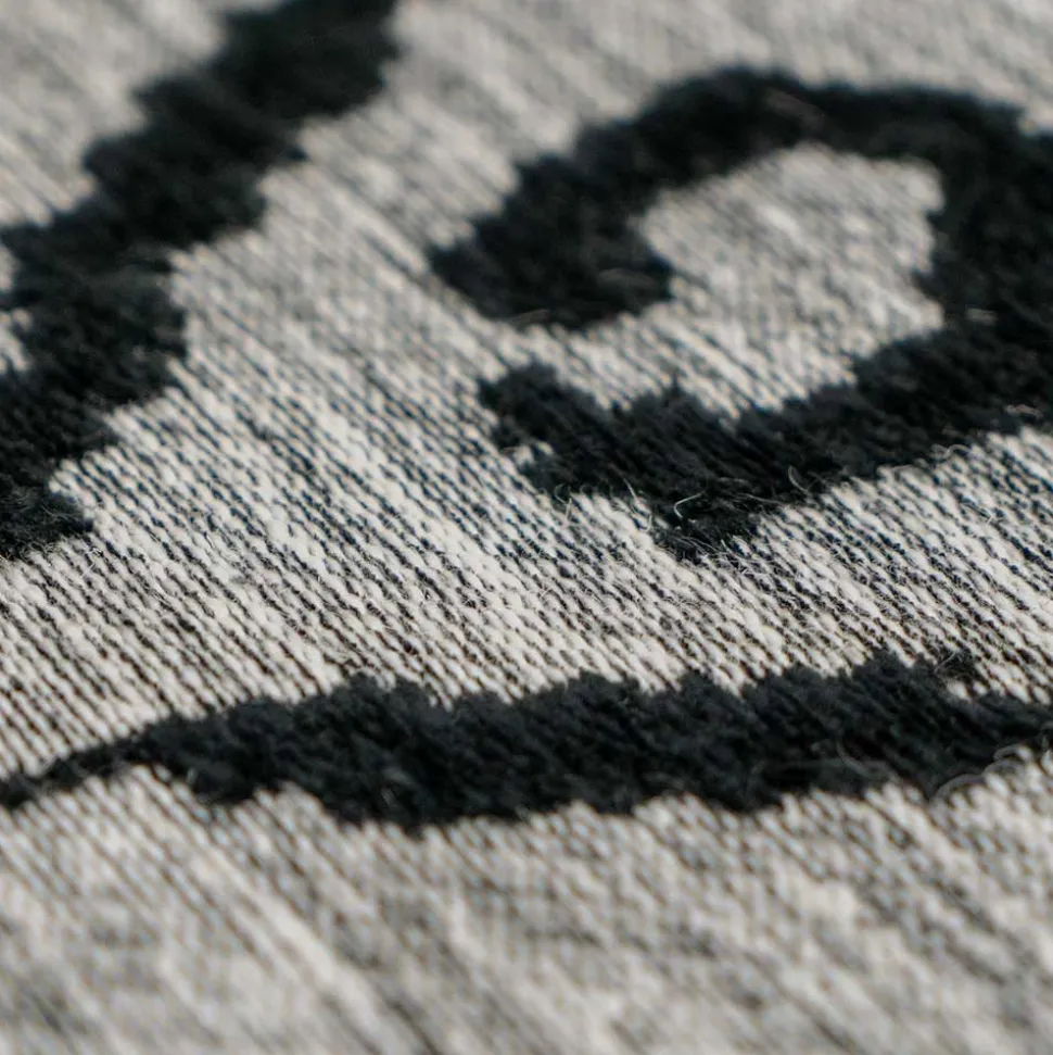 Jacquard Teppich in Grau und Schwarz - Aurora