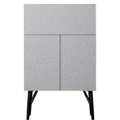 Japandi Barschrank in Hellgrau - Looning