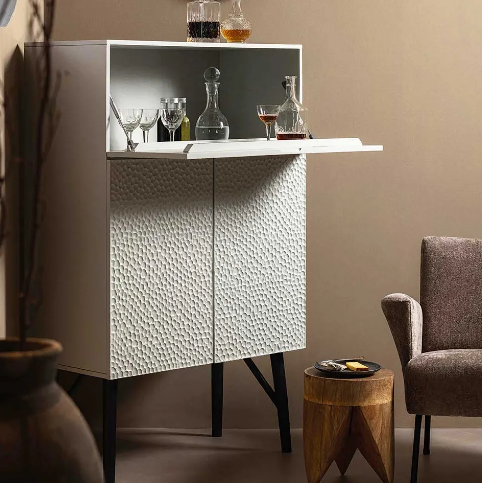 Japandi Barschrank in Hellgrau - Looning