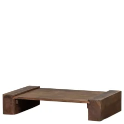 Japandi Couchtisch in Dunkelbraun - Houston