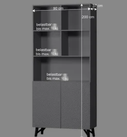 Japandi Regal in Hellgrau - Looning