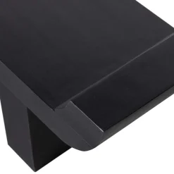 Japandi Wohnraumbank in Schwarz - Belafoma