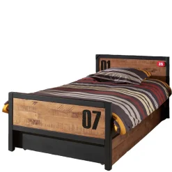Jugend Kinder Bett in Kiefer und Schwarz - Krefos
