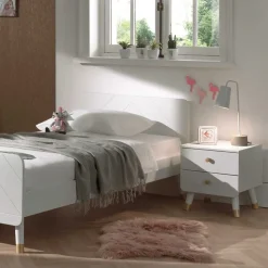 Jugendbett & Nachtkonsole & Schreibtisch - Zimventa (dreiteilig)