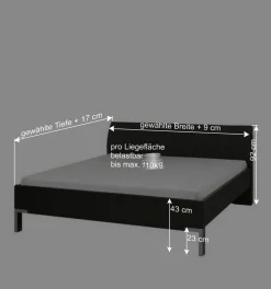 Jugendbett Varianta mit Polsterkopfteil