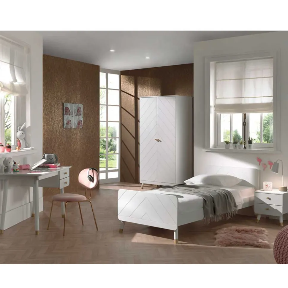 Jugendmöbel in Weiß - Zimventa (vierteilig)