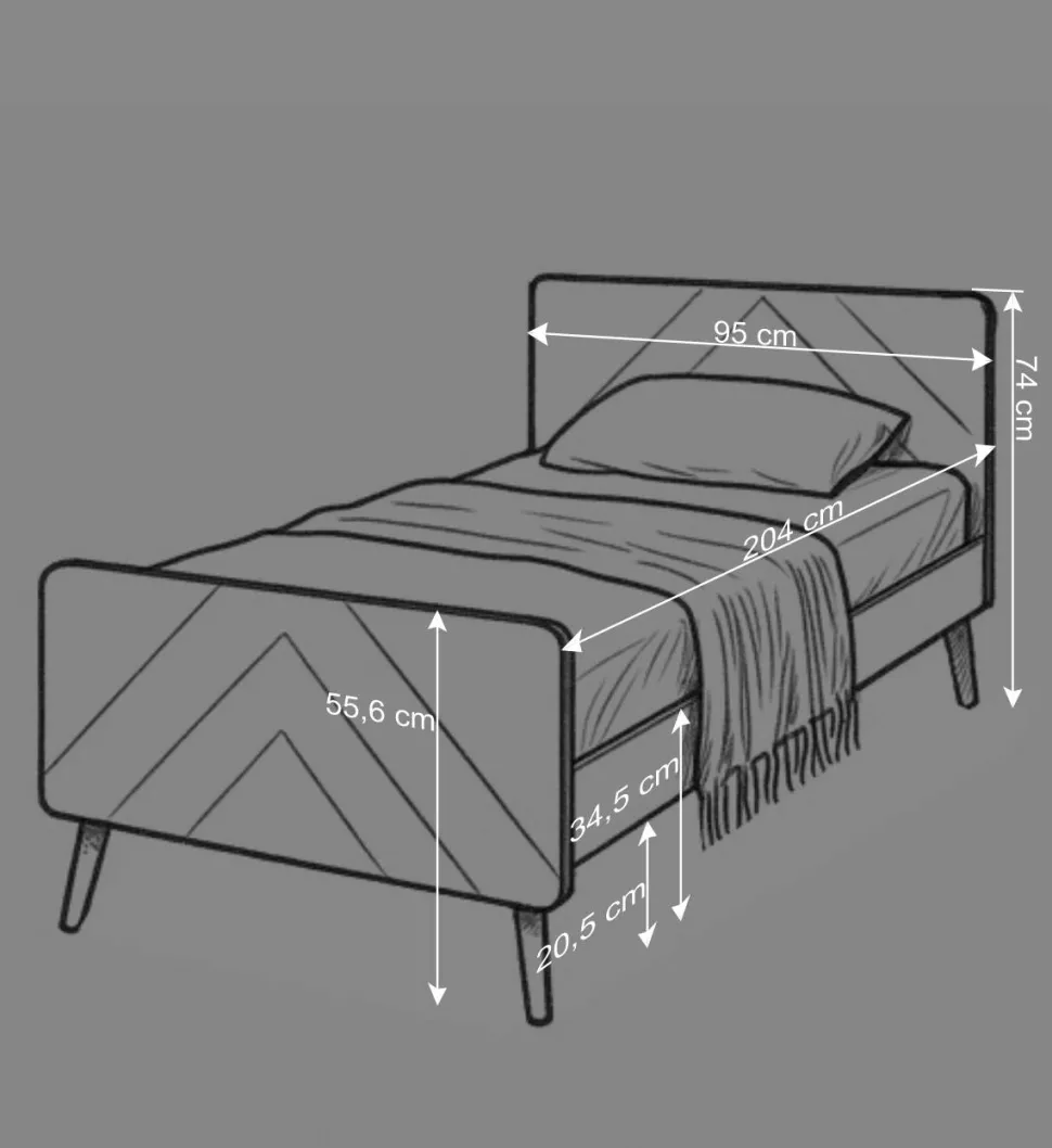 Jugendmöbel in Weiß - Zimventa (vierteilig)