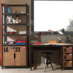 Jugendzimmer Einrichtung Krefos aus Kiefer teilmassiv (zweiteilig)