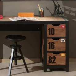 Jugendzimmer Einrichtung Krefos aus Kiefer teilmassiv (zweiteilig)