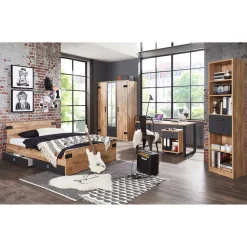 Jugendzimmer Möbel im Industry Style - Nilrem (fünfteilig)