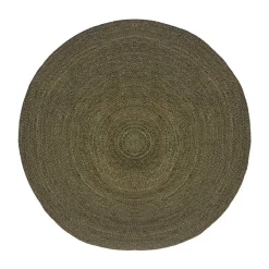 Jute Teppich in Oliv Grün - Pandoro