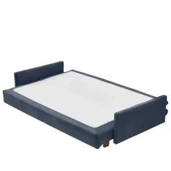 Kaltschaum Schlafsofa in Dunkelblau - Casparo