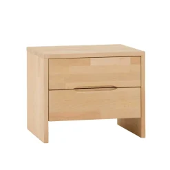 Kantige Nachtkommode aus Buche Miller Massivholz lackiert