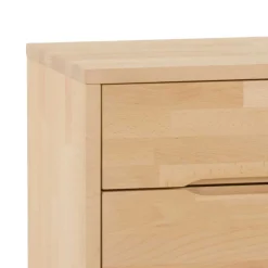 Kantige Nachtkommode aus Buche Miller Massivholz lackiert