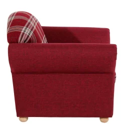 Karierter Sessel in Rot - Landhaus - Lyatea