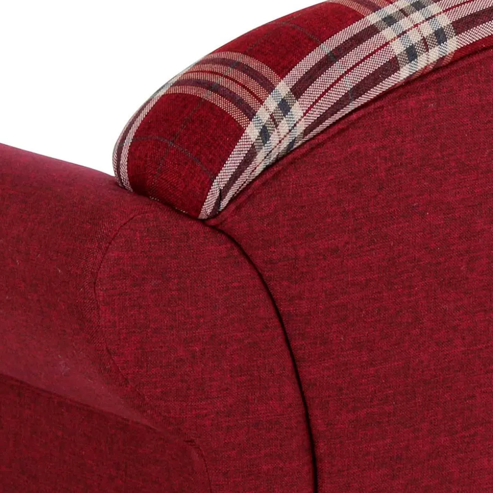 Karierter Sessel in Rot - Landhaus - Lyatea