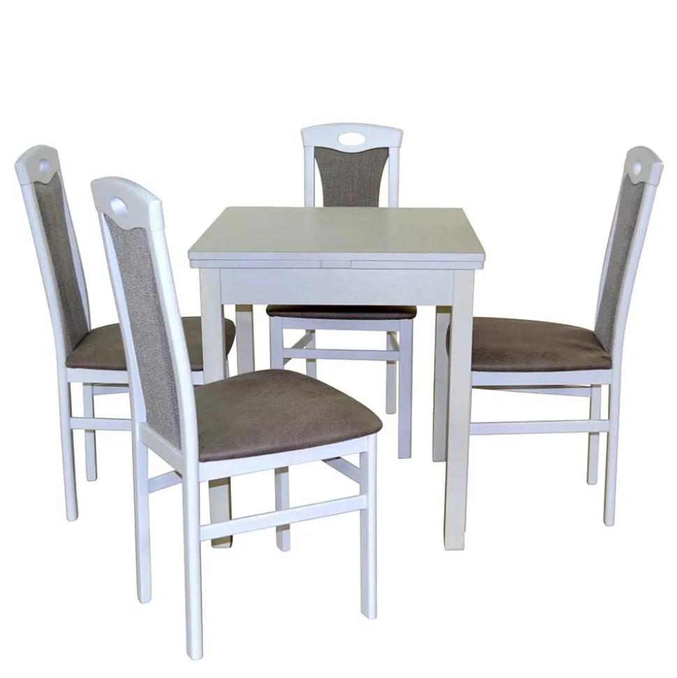 Küchen Essgruppe in Weiß - Erobica (fünfteilig)