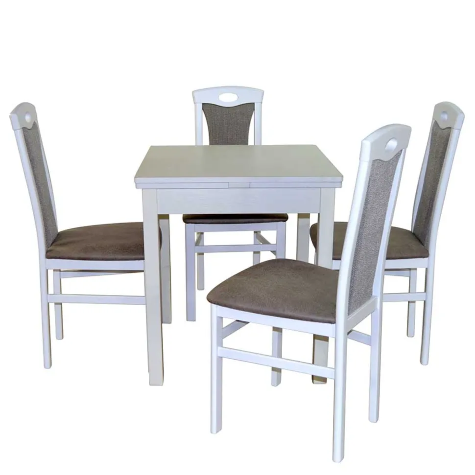 Küchen Essgruppe in Weiß - Erobica (fünfteilig)